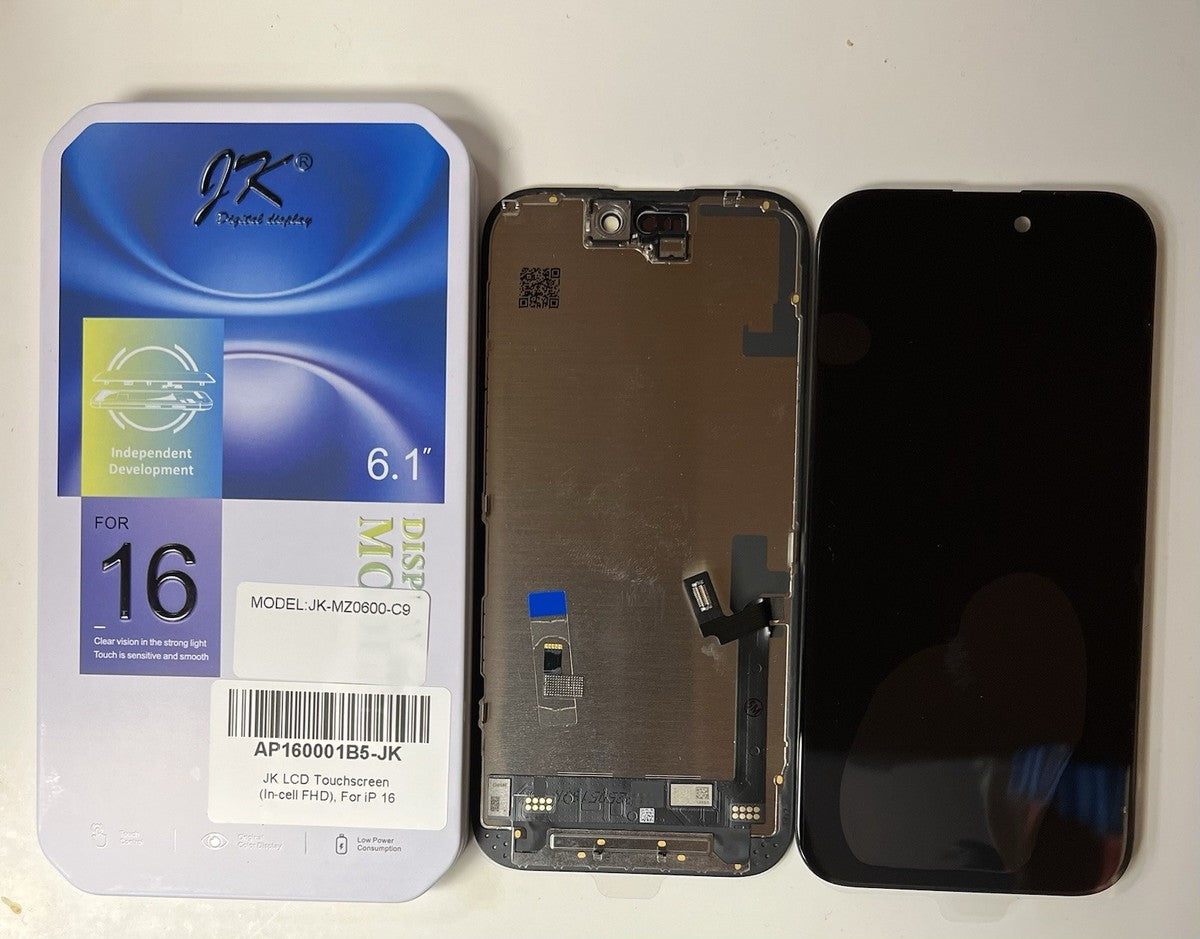 Écran JK Incell LCD iPhone 16 noir